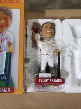 2013 Cincinnati Reds SGA Teddy Kremer Bobblehead #ED 25000 NIB & STUB BAT BOY